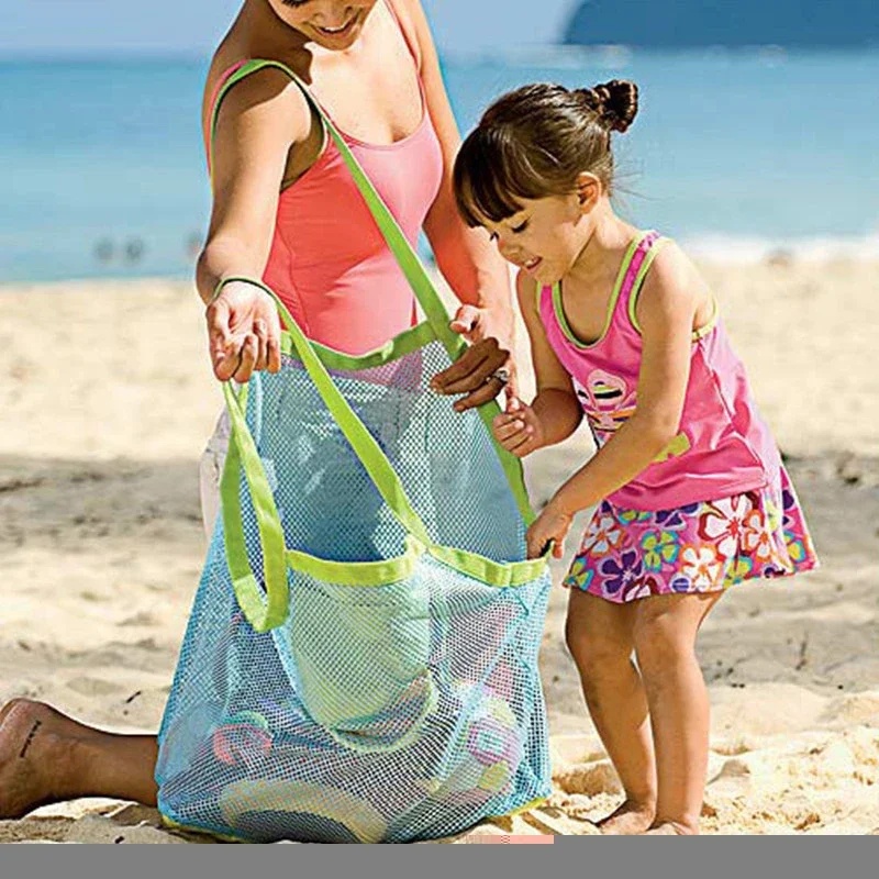 Beach Towel Large - Bolsa de Malha Portátil para Crianças,