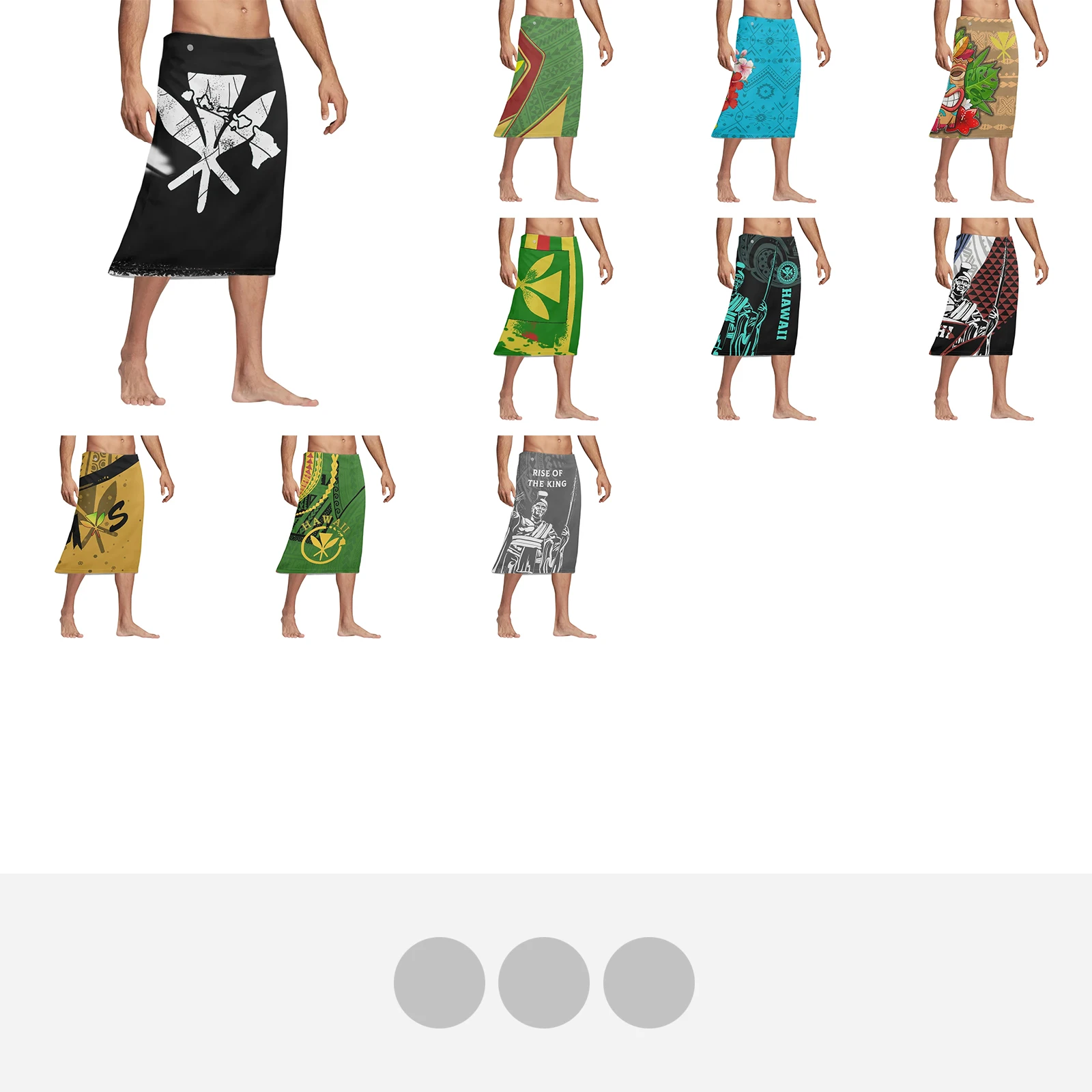 Sarong Men Wrap - Impressões de Tatuagem Tribal Polinésia, Rise