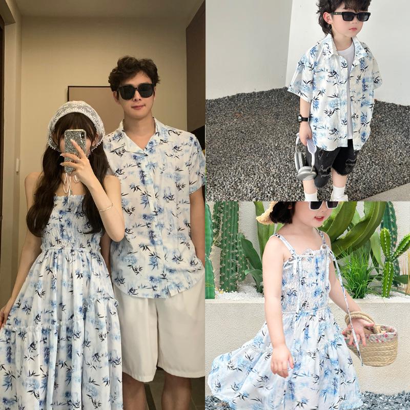 Resort Shirt Floral - Família Combinando Roupas de Férias, Família,
