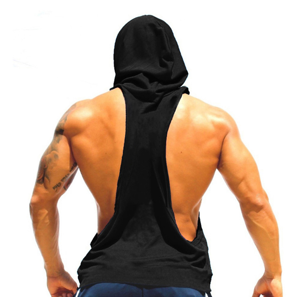 Tank Top Muscle - Musculação masculina com capuz regata, colete