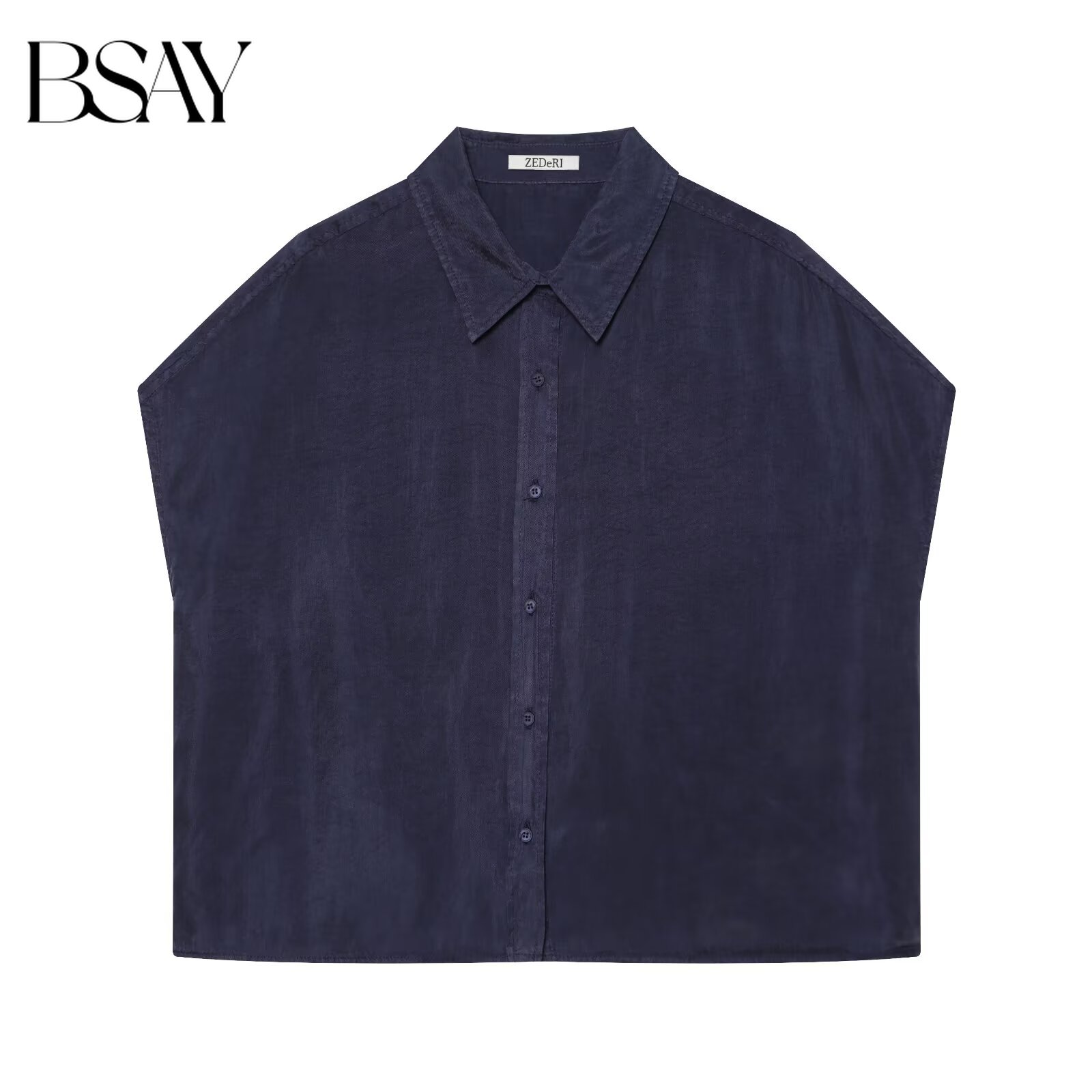 Shirt Camp Collar - BSAY Nova Blusa Feminina da Moda