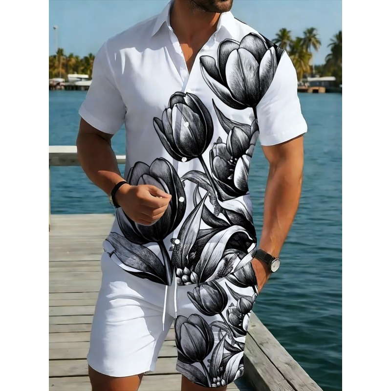 Resort Shirt Floral - Conjunto Masculino de Camisa e Shorts