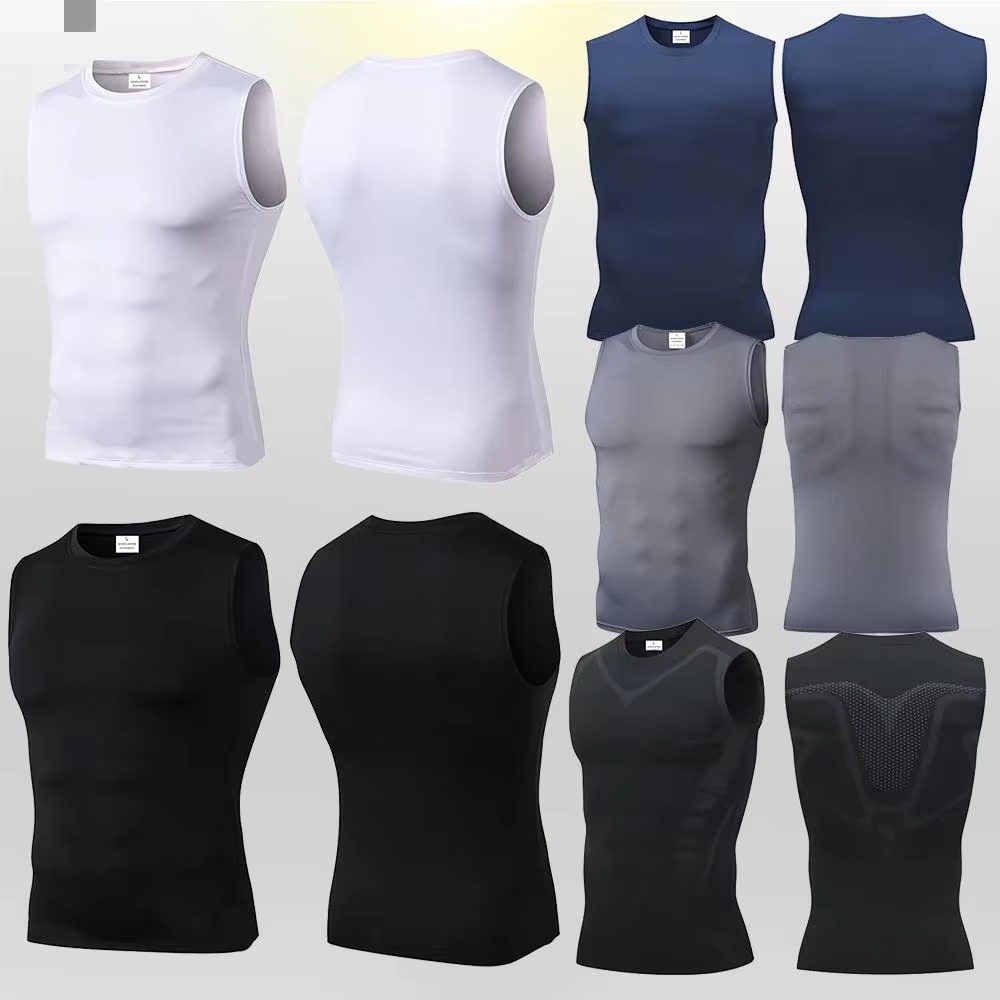 Tank Top Muscle - Camiseta de Compressão Masculina para Academia,