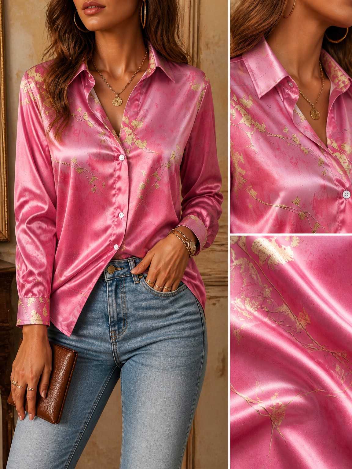 Cardigã Feminino de Manga Long - Resort Shirt Floral avaliação e preço