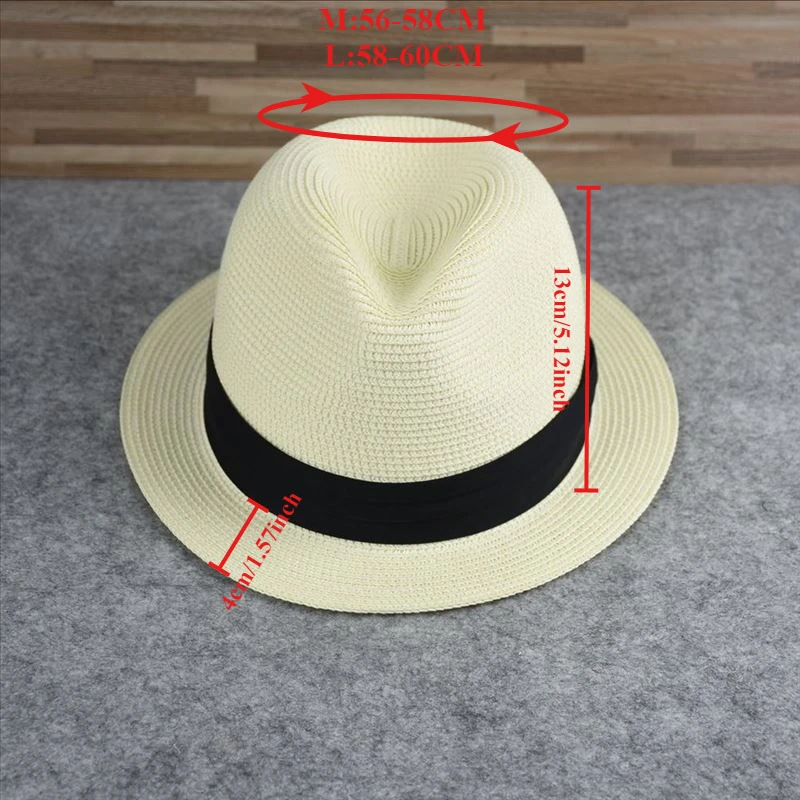 Novo tamanho grande borda estr - Bucket Hat Straw avaliação e preço