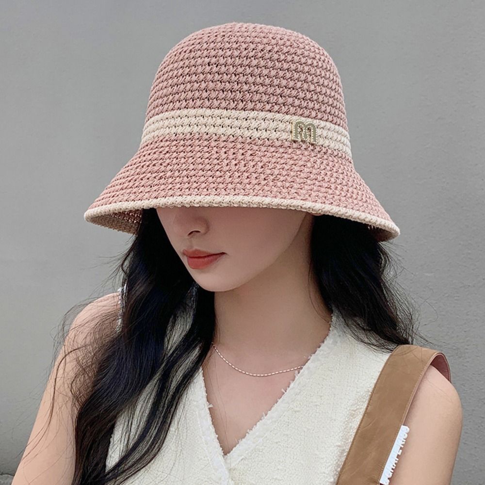 Elegante arco pescador chapéu  - Bucket Hat Straw avaliação e preço